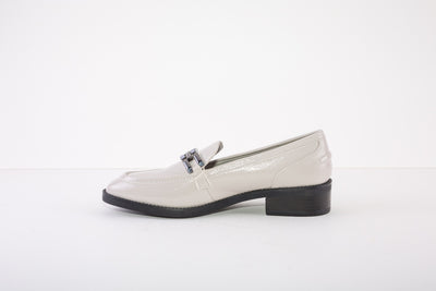 TAMARIS 24301-252 LOW HEEL SLIP-ON SHOE - PALE GREY