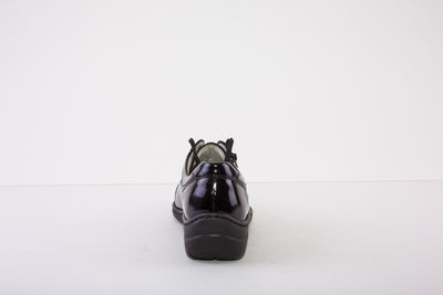 WALDLAUFER 931003 43 HANIA-LACED SHOE WITH ZIP - BLACK PATENT