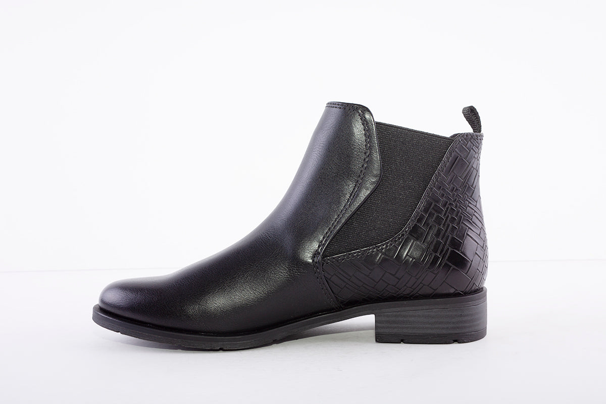 MARCO TOZZI - 25040-096 FLAT CHELSEA BOOT - BLACK