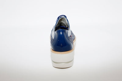 CALLAGHAN - 14837 Laced Wedge Shoe - Navy Print