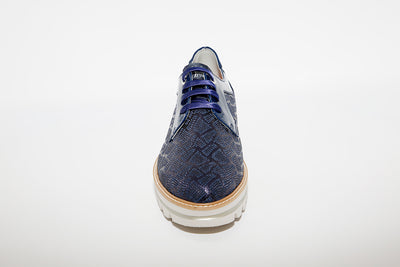 CALLAGHAN - 14837 Laced Wedge Shoe - Navy Print