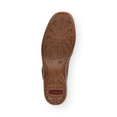 RIEKER 41397-22 LADIES BROWN SLIP ON SHOES