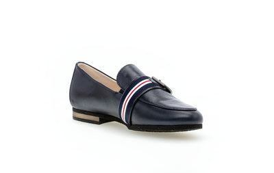 GABOR - 42.433.26 LOW HEEL LOAFER - NAVY LEATHER