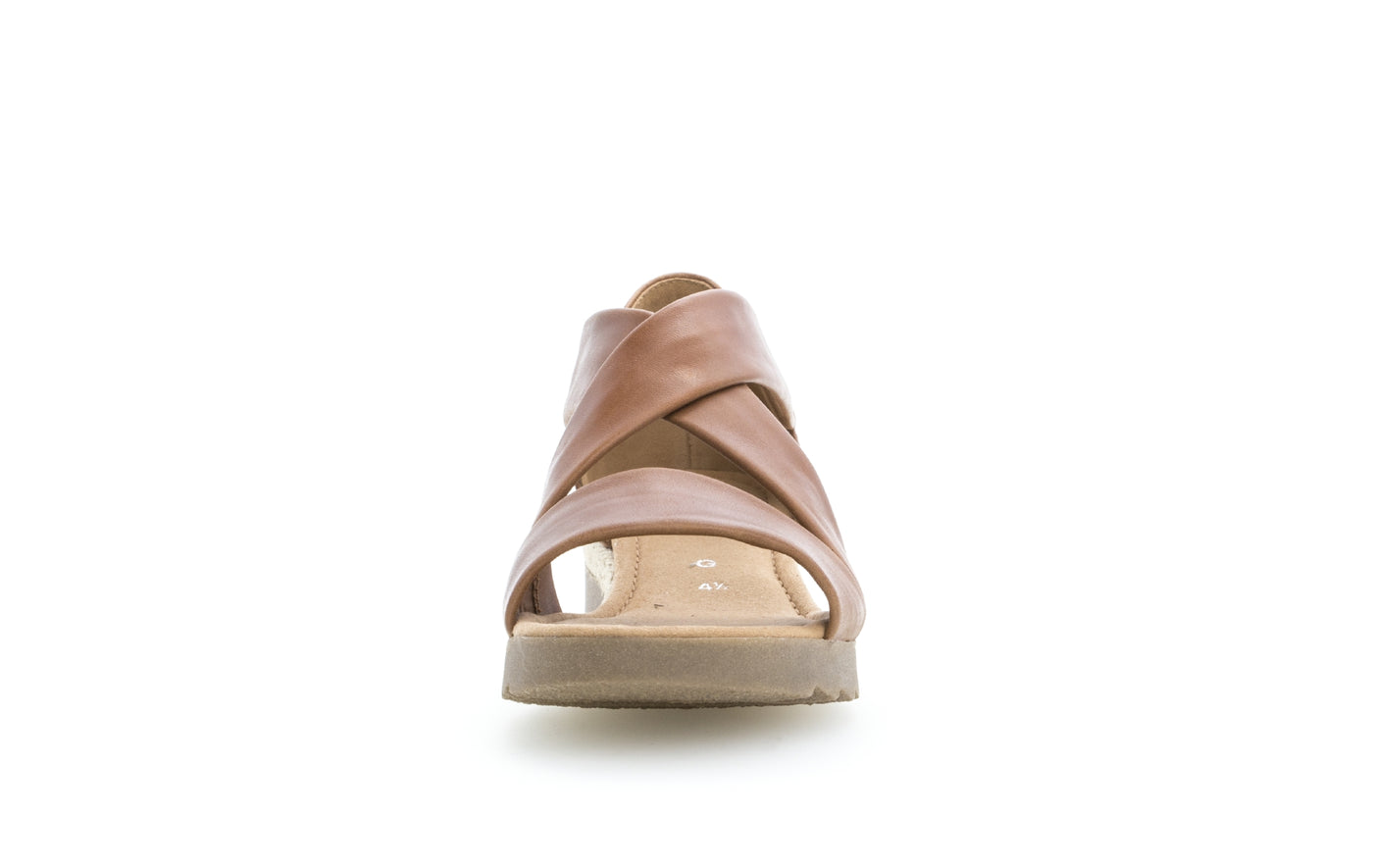 GABOR - FLAT CRISS-CROSS SANDAL - TAN LEATHER