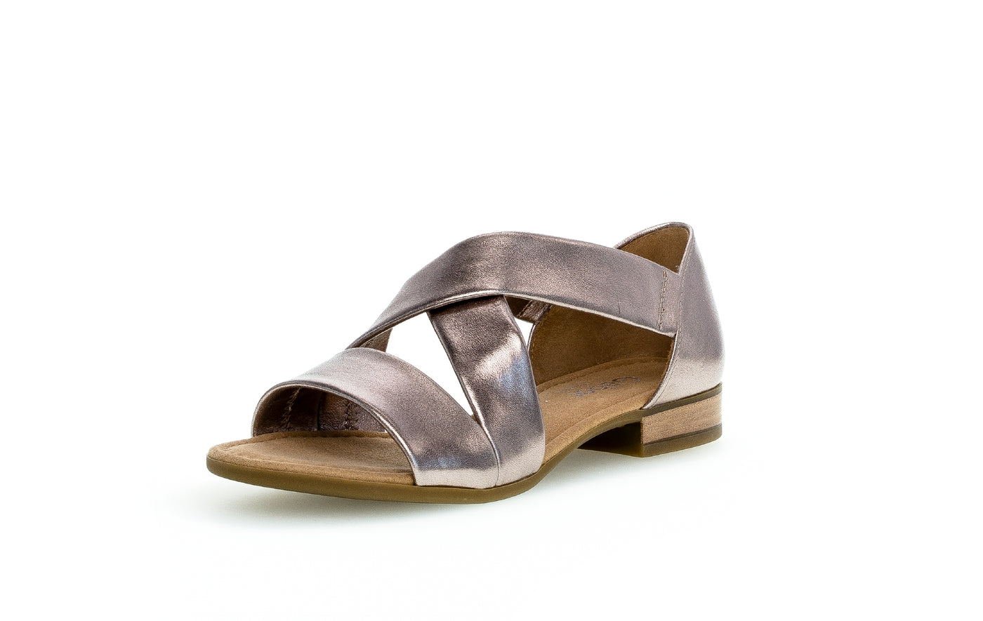 GABOR - 42.761.95 LOW HEEL CRISS-CROSS SANDAL - ROSE GOLD