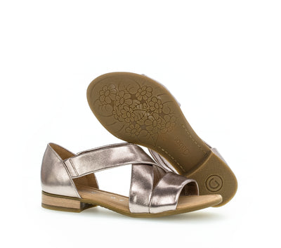 GABOR - 42.761.95 LOW HEEL CRISS-CROSS SANDAL - ROSE GOLD