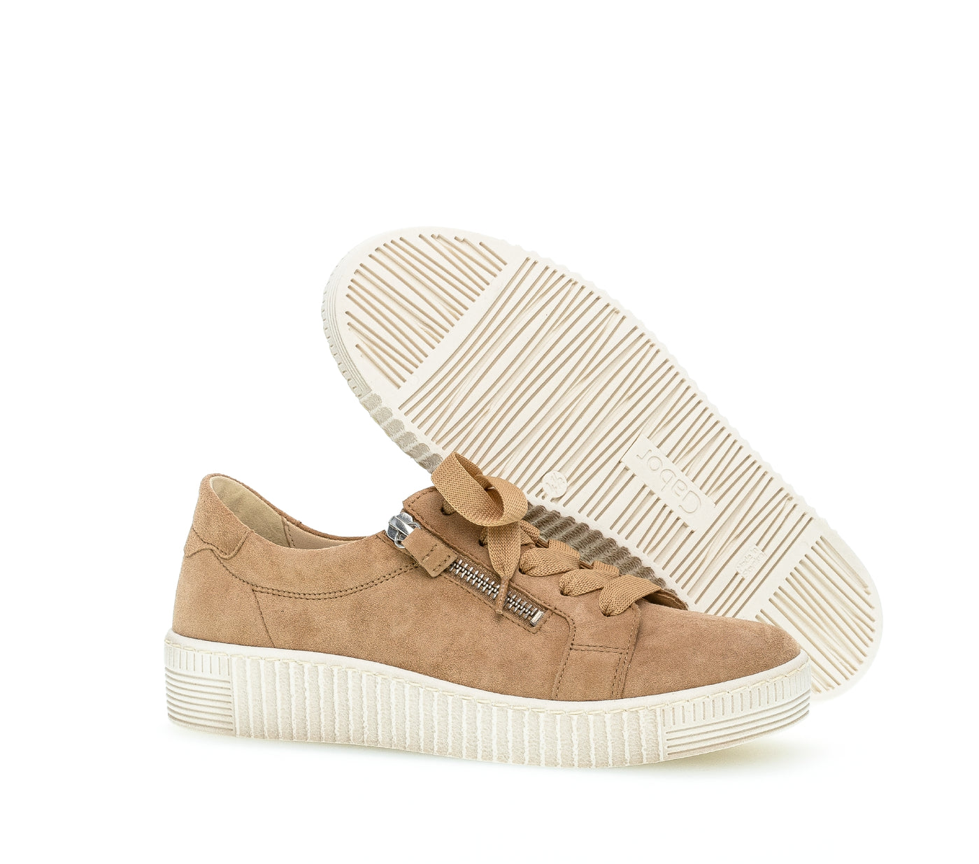 GABOR - 43.334.38 FLAT SHOE - CAMEL SUEDE