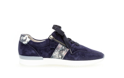 GABOR - 43.420.16 LACED FASHION SHOE - NAVY SUEDE