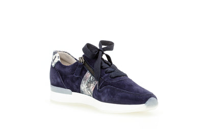 GABOR - 43.420.16 LACED FASHION SHOE - NAVY SUEDE