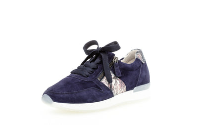 GABOR - 43.420.16 LACED FASHION SHOE - NAVY SUEDE