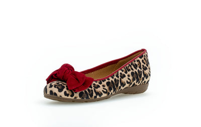 GABOR - 44.163.35 FLAT POMP - RED LEOPARD