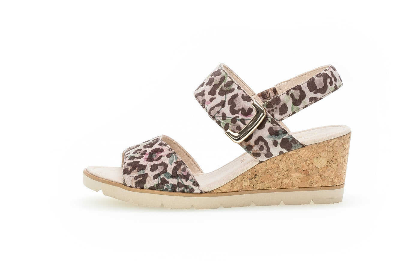 GABOR - 45.751.34 HIGH WEDGE SANDAL - PINK LEOPARD