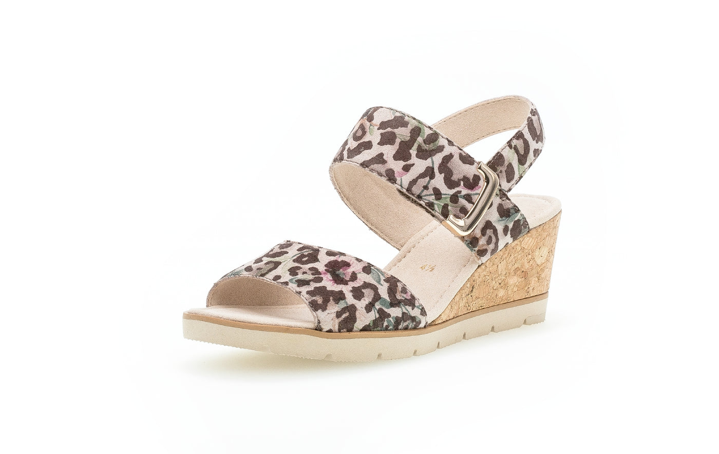 GABOR - 45.751.34 HIGH WEDGE SANDAL - PINK LEOPARD