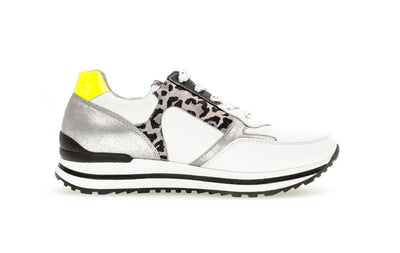 GABOR - 46.525.51 LACED FASHION TRAINER - WHITE/SILVER
