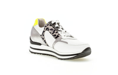 GABOR - 46.525.51 LACED FASHION TRAINER - WHITE/SILVER