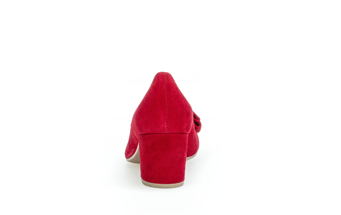 GABOR - 51.451.15 MEDIUM HEEL COURT SHOE - RED SUEDE