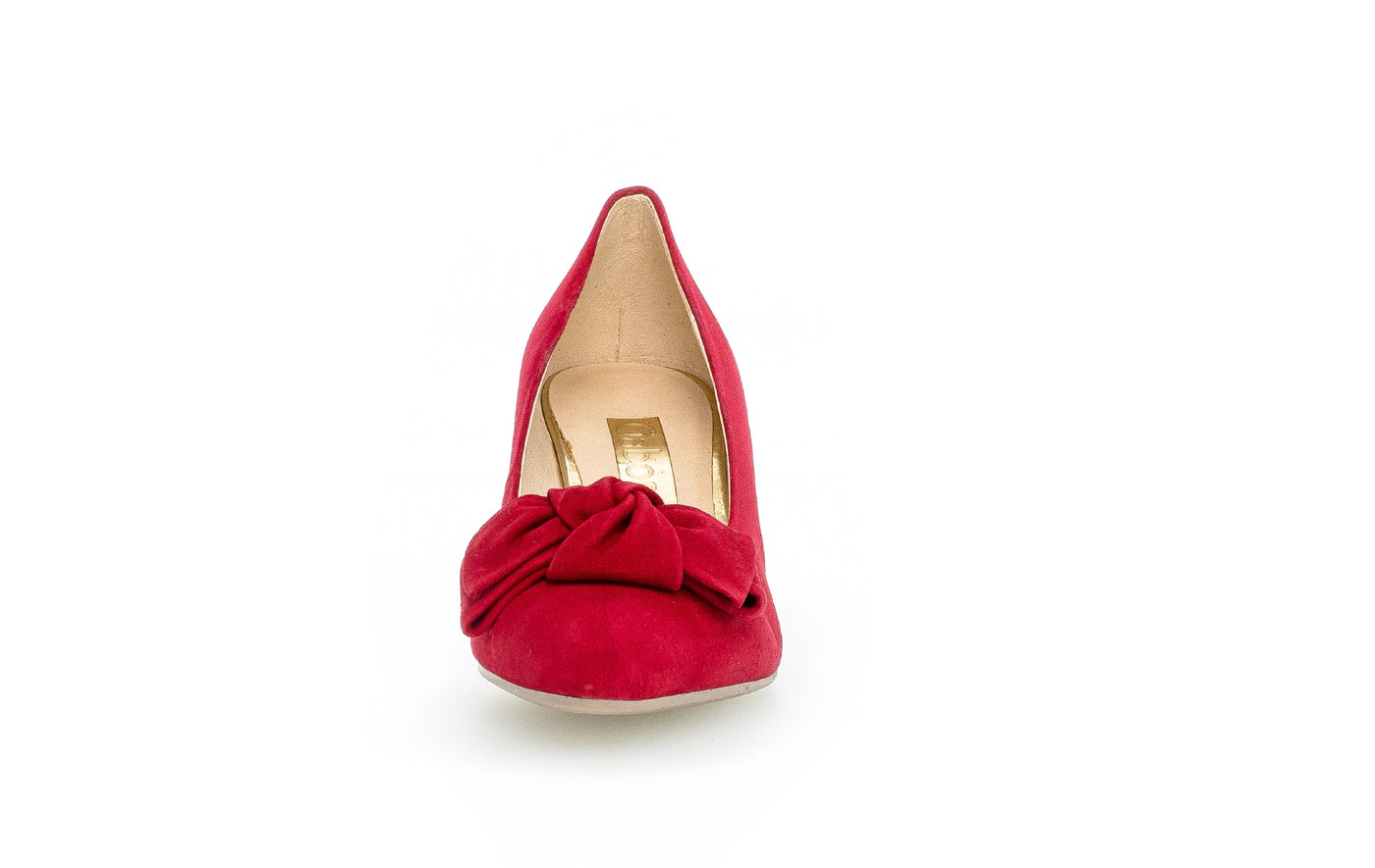 GABOR - 51.451.15 MEDIUM HEEL COURT SHOE - RED SUEDE
