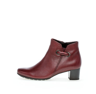 GABOR - 52.827.58 LOW HEEL ANKLE BOOT - WINE