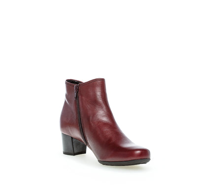 GABOR - 52.827.58 LOW HEEL ANKLE BOOT - WINE