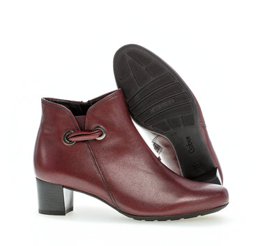 GABOR - 52.827.58 LOW HEEL ANKLE BOOT - WINE