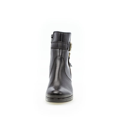 GABOR - 52.863.57 HI HEEL BOOT - BLACK LEATHER