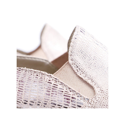 RIEKER - 537B0-62 WEDGE SLIP-ON CASUAL SHOE  - ROSE GOLD METALLIC