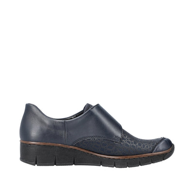 RIEKER 537C0-14 SHOE-VELCRO COMFORT SHOE - NAVY