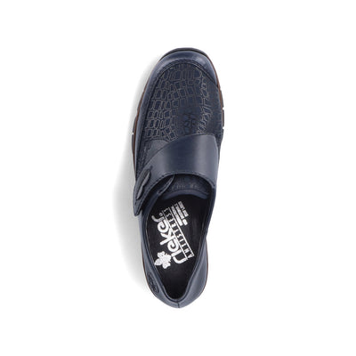 RIEKER 537C0-14 SHOE-VELCRO COMFORT SHOE - NAVY