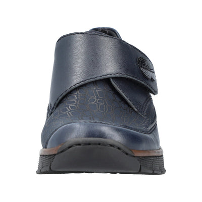 RIEKER 537C0-14 SHOE-VELCRO COMFORT SHOE - NAVY