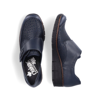 RIEKER 537C0-14 SHOE-VELCRO COMFORT SHOE - NAVY