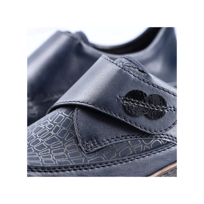 RIEKER 537C0-14 SHOE-VELCRO COMFORT SHOE - NAVY