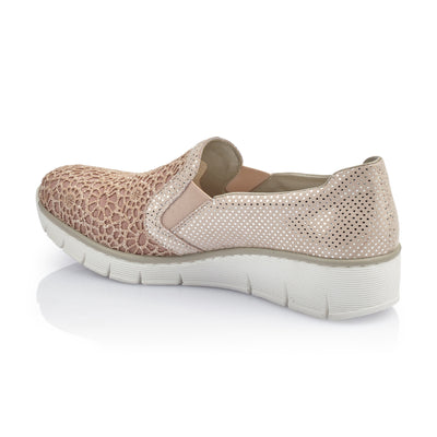 RIEKER - 537T4 SLIP-ON SHOE - PINK/PEACH