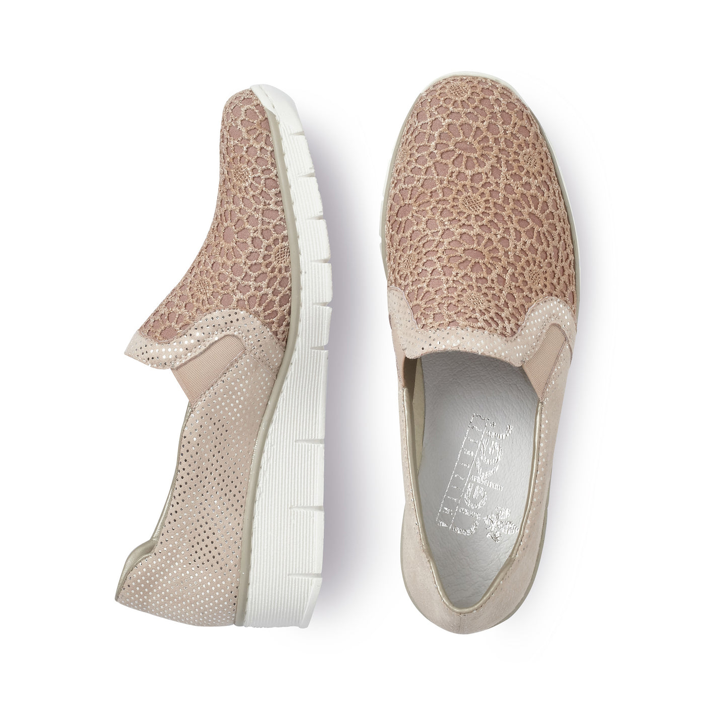 RIEKER - 537T4 SLIP-ON SHOE - PINK/PEACH