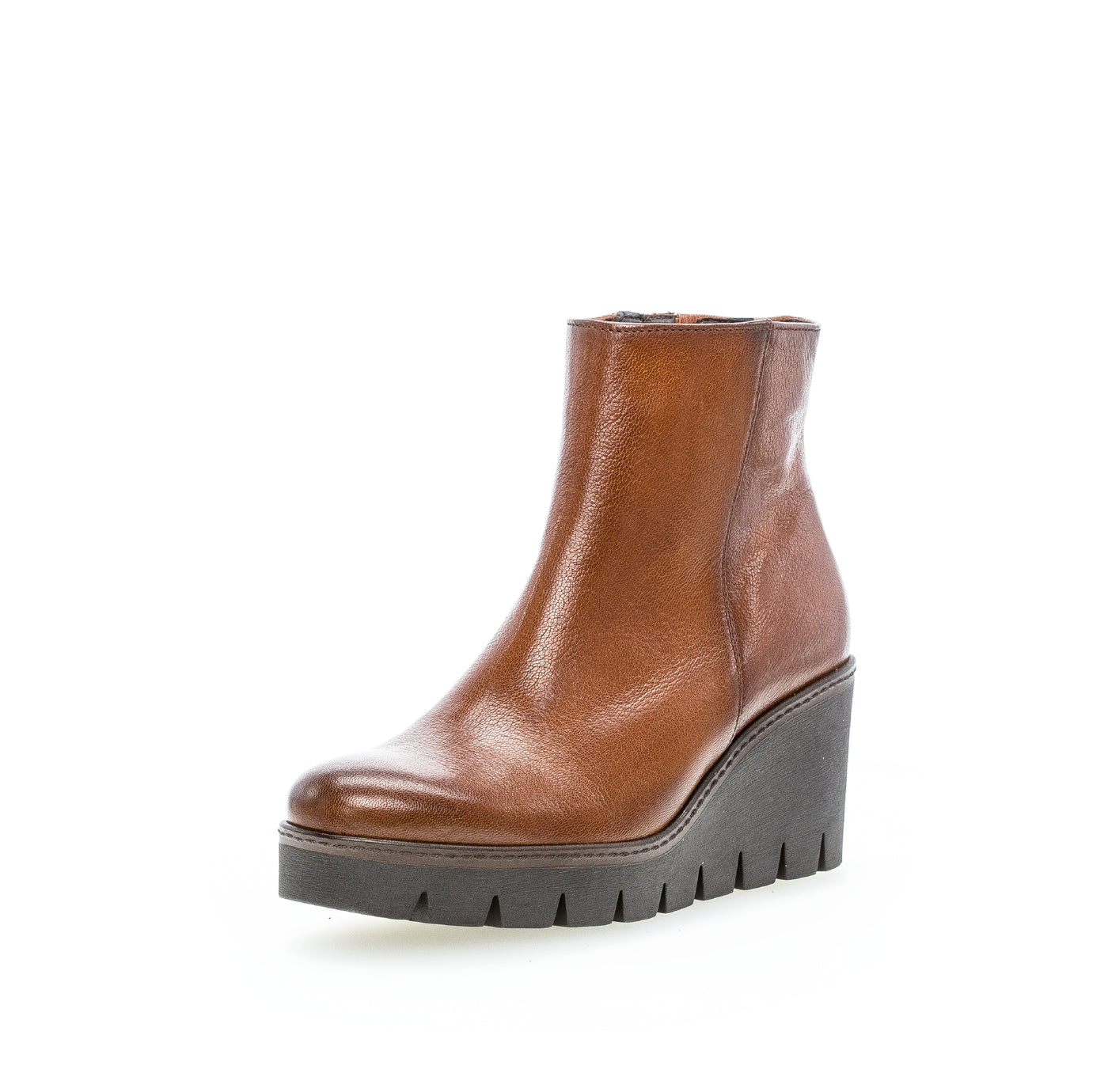 GABOR - 54.780.24 MEDIUM WEDGE BOOT - TAN LEATHER