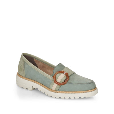 RIEKER - 54864-52 FLAT FASHION LOAFER - GREEN
