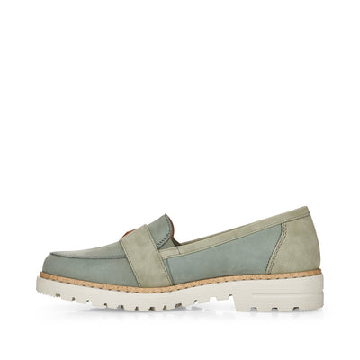RIEKER - 54864-52 FLAT FASHION LOAFER - GREEN