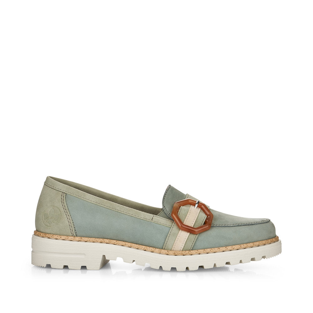 RIEKER - 54864-52 FLAT FASHION LOAFER - GREEN