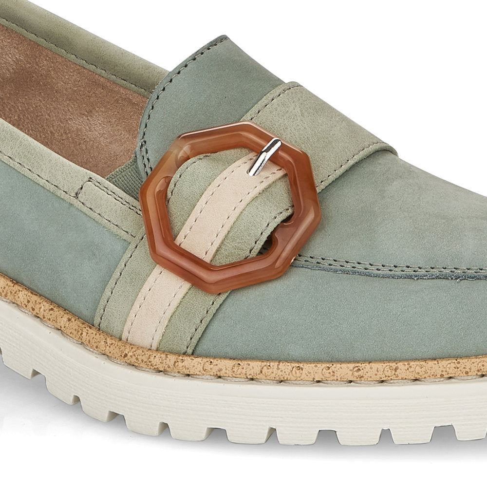 RIEKER - 54864-52 FLAT FASHION LOAFER - GREEN