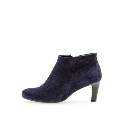 GABOR - 55.850.46 MEDIUM HEEL ANKLE BOOT - NAVY NUBUCK