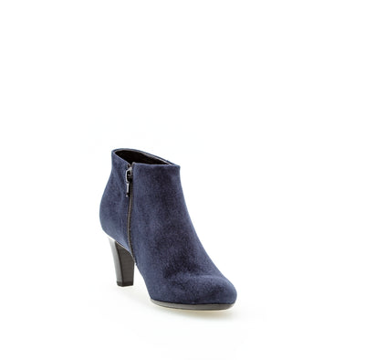 GABOR - 55.850.46 MEDIUM HEEL ANKLE BOOT - NAVY NUBUCK