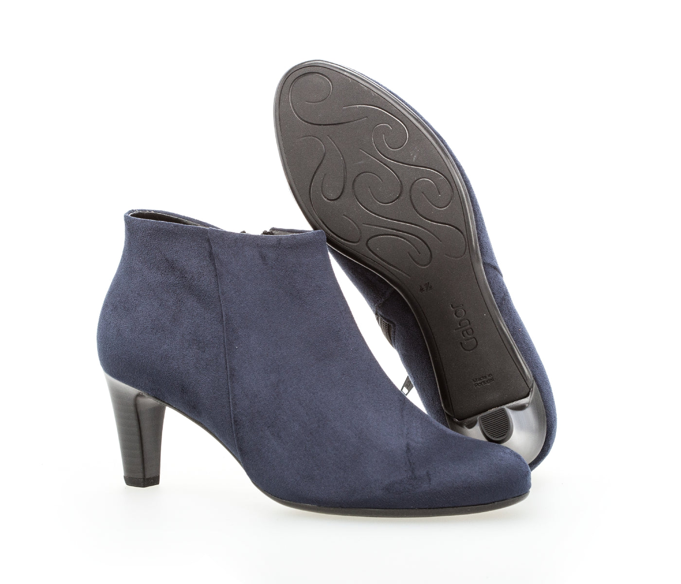 GABOR - 55.850.46 MEDIUM HEEL ANKLE BOOT - NAVY NUBUCK