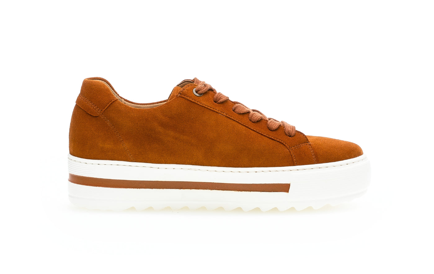 GABOR - 56 498 42 LACED CASUAL SHOE - TAN SUEDE