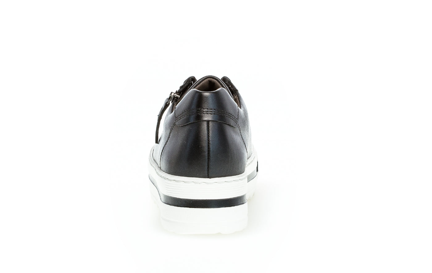 GABOR - 56.498.57 FAT LACED SHOE - BLACK LEATHER