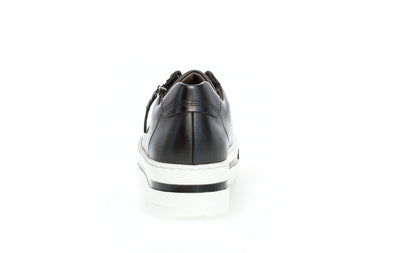 GABOR - 56.498.57 FAT LACED SHOE - BLACK LEATHER