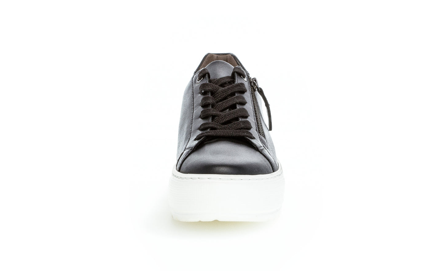 GABOR - 56.498.57 FAT LACED SHOE - BLACK LEATHER
