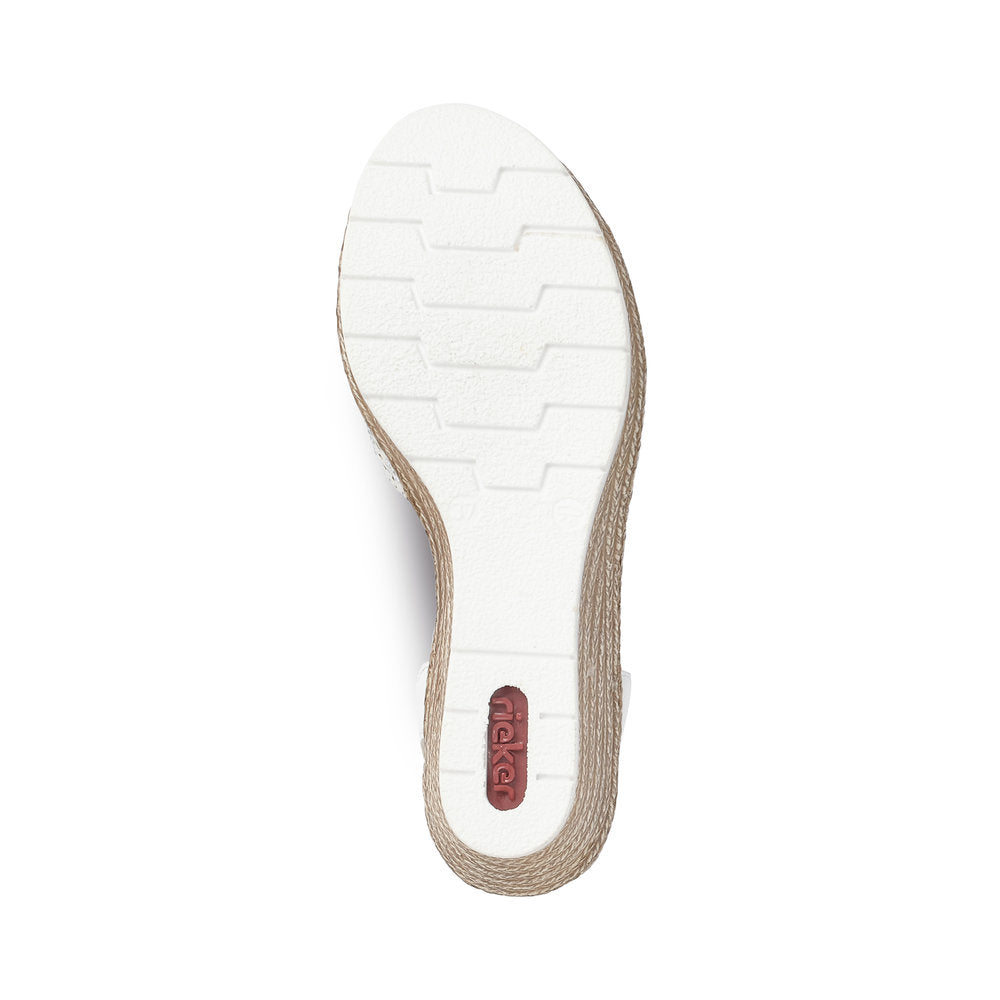 RIEKER 61916-31 LADIES ROSE-COLOURED SLIP ON SANDALS