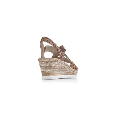RIEKER 61929-25 LADIES BROWN COMBINATION SANDALS