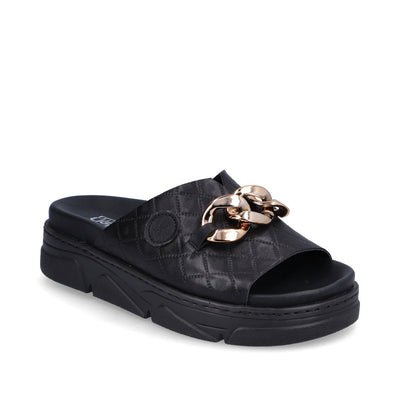RIEKER - 62154-00 CHUNKY FASHION MULE - BLACK