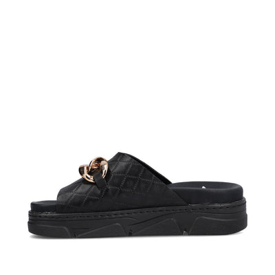 RIEKER - 62154-00 CHUNKY FASHION MULE - BLACK