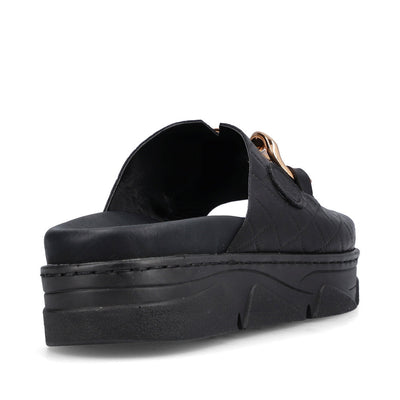 RIEKER - 62154-00 CHUNKY FASHION MULE - BLACK